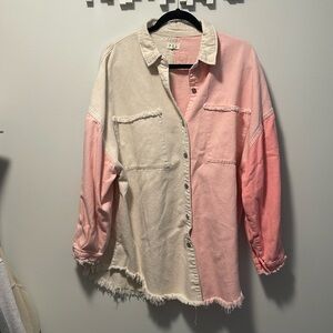 POL color block lightweight shacket size XL.